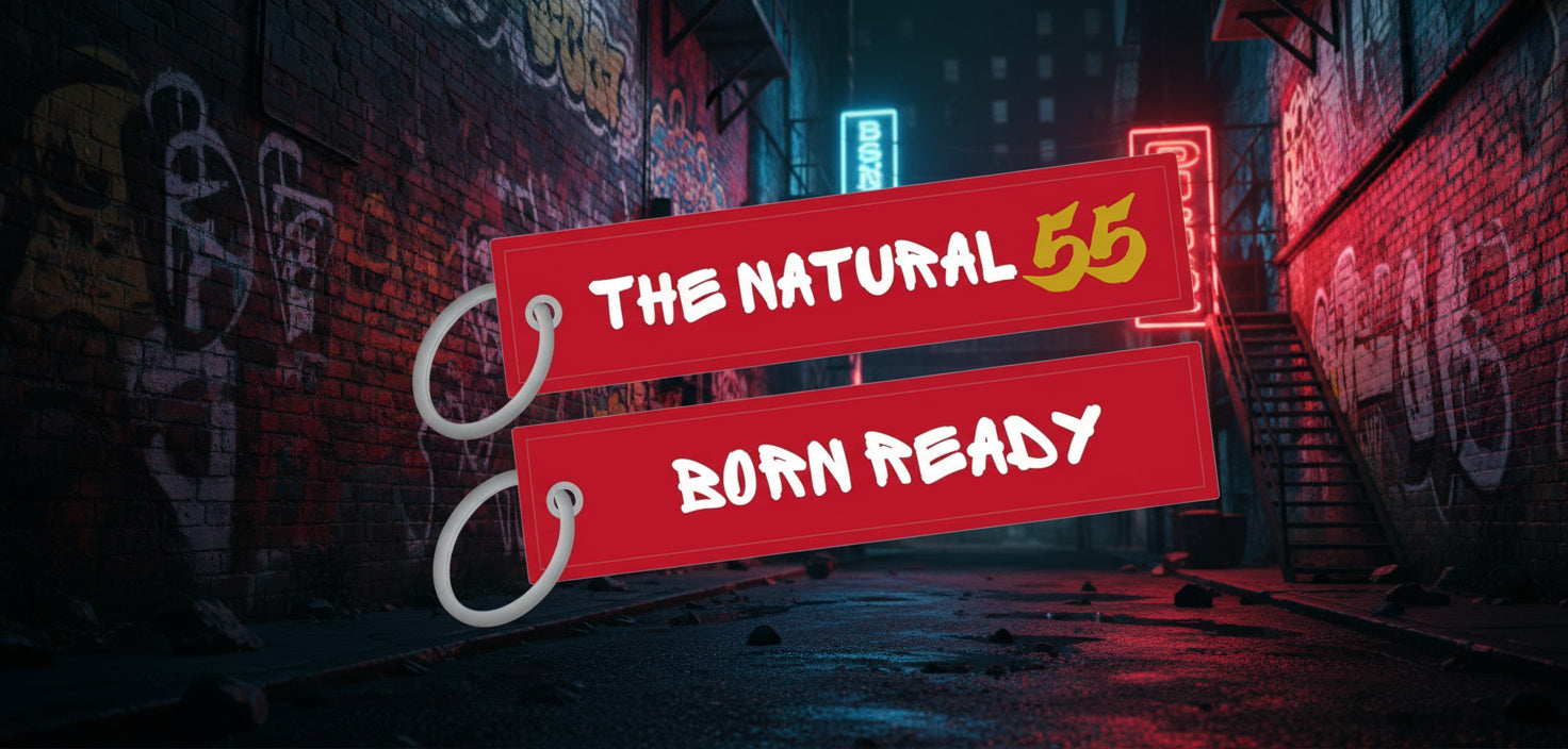 The Natural Aviation Style Key Ring "Born Ready"